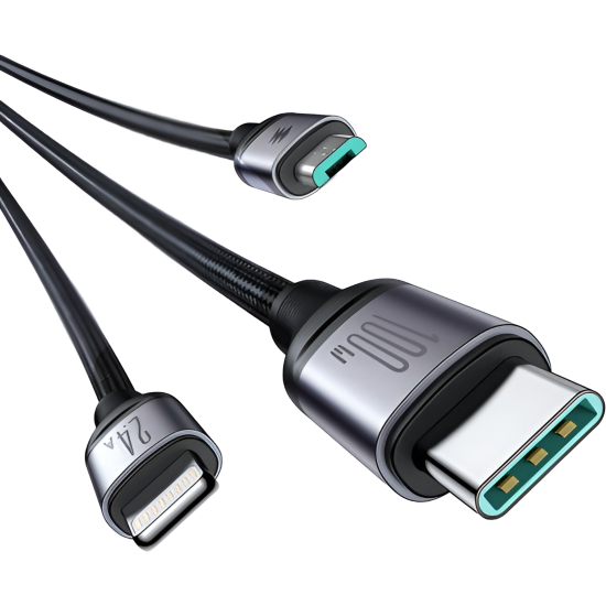 Cable Charger Mobile Joyroom 100W Fast 3-in-1 S-A21 1.2M Black